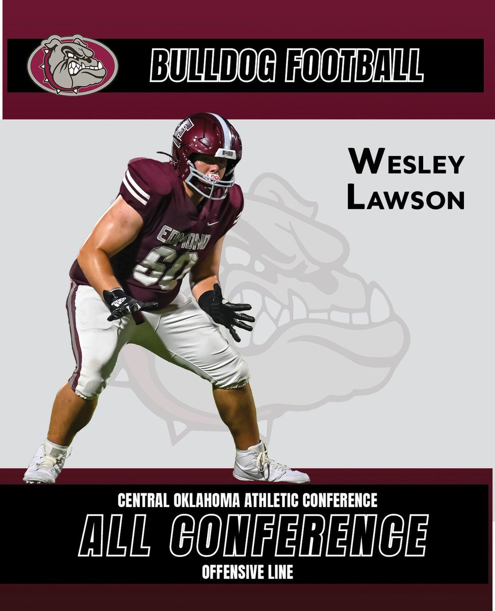 emhsbulldogs's tweet photo. Congratulations to these young men on their All-Conference selections!

Wesley Lawson - All-COAC OL

Teagan Lesch - All-COAC DE

Logan Lesch - All-COAC DE

Bradyn McGowen - All-COAC LB

#GoDogs #DTMSM https://t.co/EvNuUX7Qmm