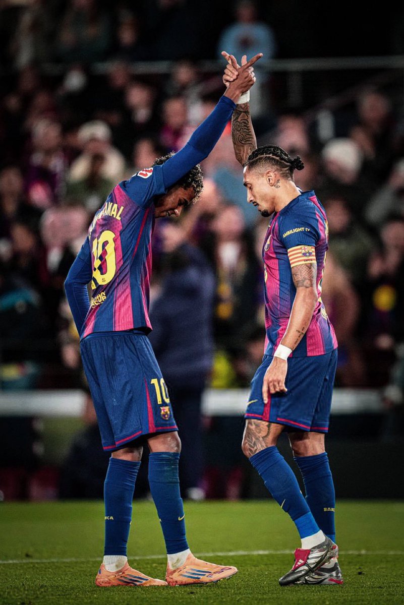 🚨🎙️| ⭐️Raphinha: “The celebration with Lamine having a meaning? No, honestly. We’ve been doing this move for a while, and we often greet each other this way, and in the end we managed to seal the match!
