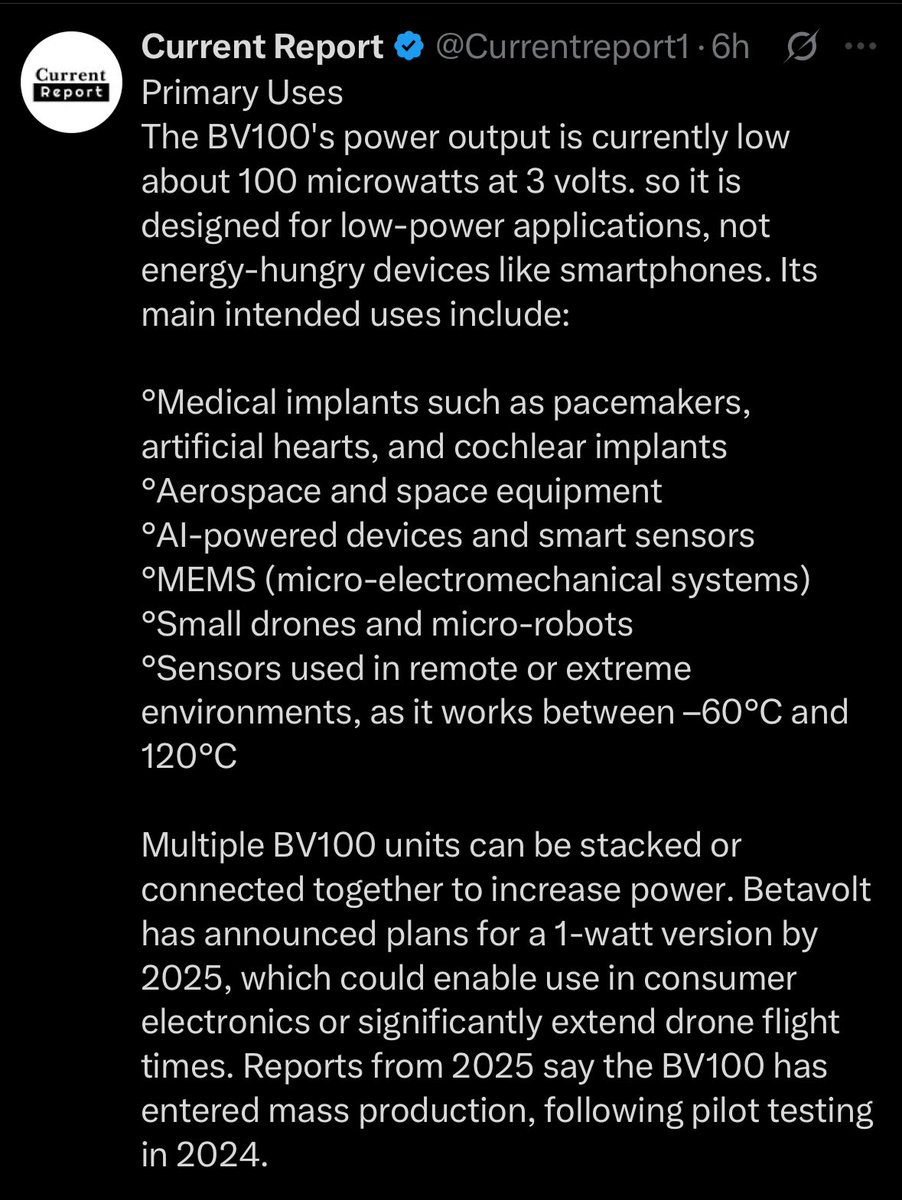 Então, onde precisaríamos instalar dispositivos que consomem de miliwatts a alguns watts de energia por 50 anos, sem qua