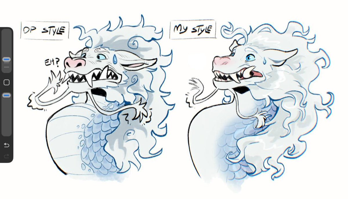 the thought of touching Tay's dragon form properly to match the style of op never left me, it's too vibe-comical~