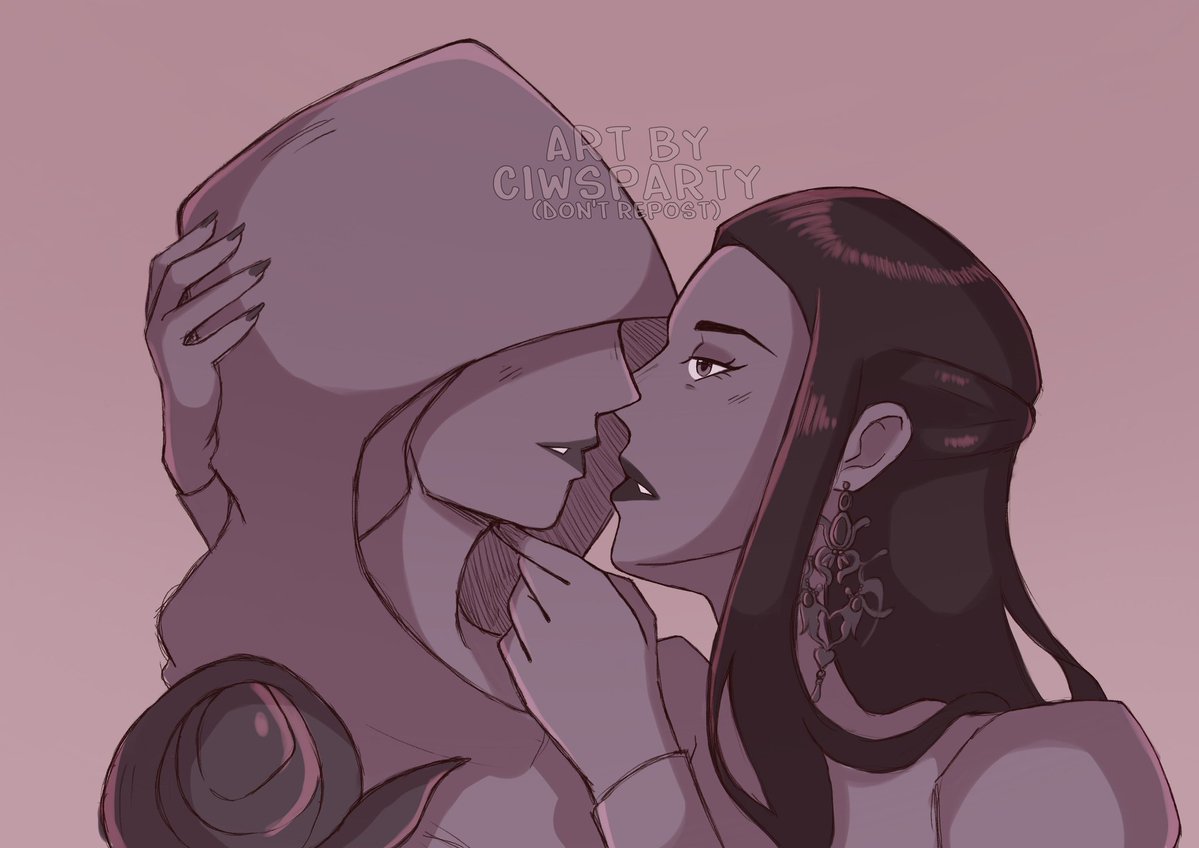 Bueno, para superar un poco la última partida, he decidido dibujar mi ship delulu de lesbianas de #ADOMA 🫶🏻

(Algún día tendremos visual de Diana, mi gente, hay que creer ✊🏻😔)