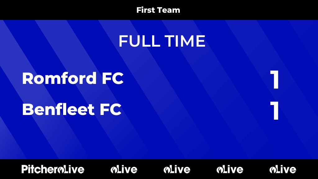 RomfordFC's tweet photo. FULL TIME: Romford FC 1 - 1 Benfleet FC
#ROMBEN #Pitchero
https://t.co/eap0gshC1E https://t.co/G3Utb4z3Ty