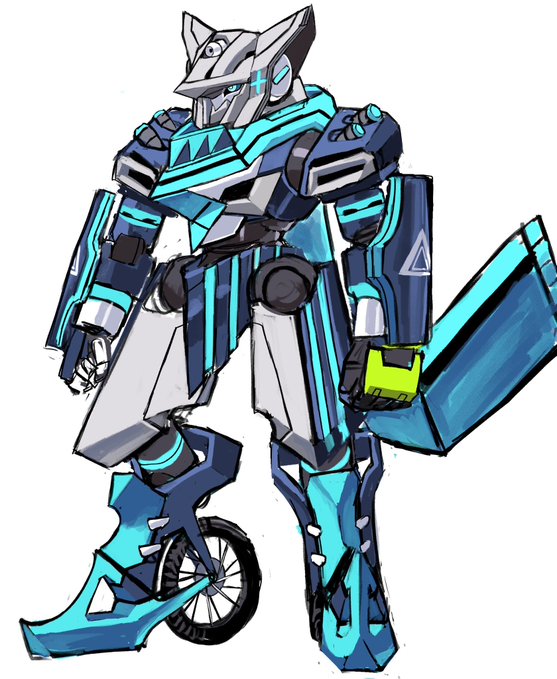 ダンボール戦機のLBX風のシロコとクロコ 何故描いたのかは謎ですが我ながら気に入っています それぞれドットフェイサーとドットブラスライザーをベースにしていた記憶