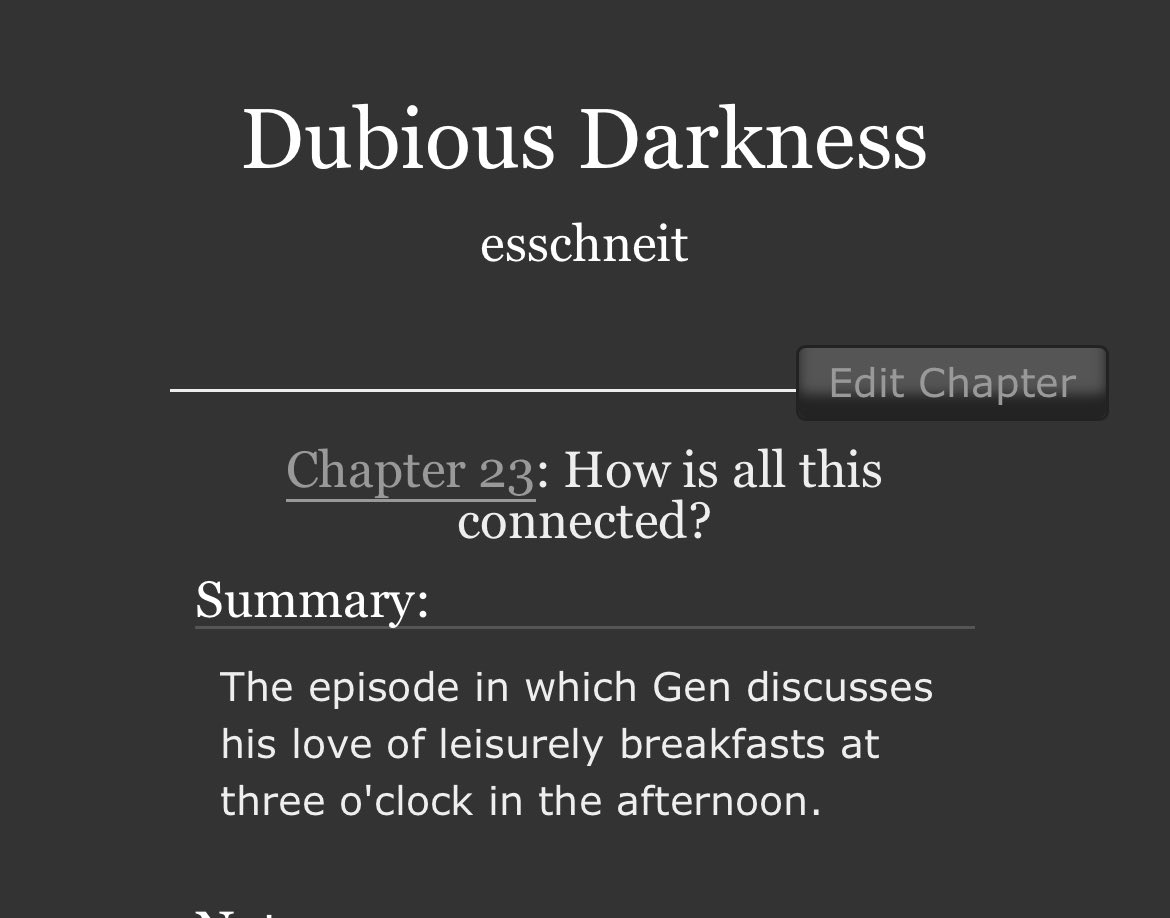 It's already chapter 23... wow!

already on ao3👹