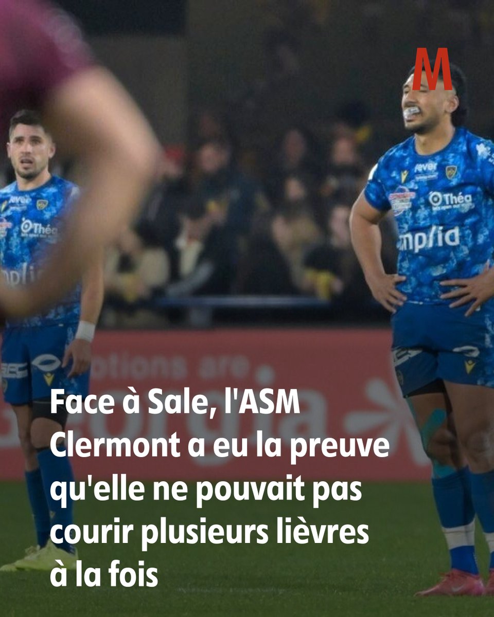 L’ASM Clermont a quasiment dit adieu à ses espoirs de qualification en huitième de finale de Champions Cup, ce samedi, en s’inclinant au Michelin face à Sale (14-35). Il lui faut maintenant basculer sur le Top 14
➡️ l.lamontagne.fr/aOn