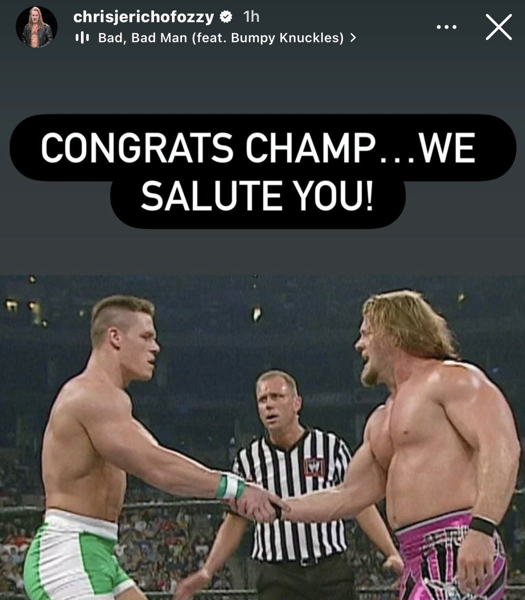 Chris Jericho with his tribute to John Cena ❤️

#ThankYouCena