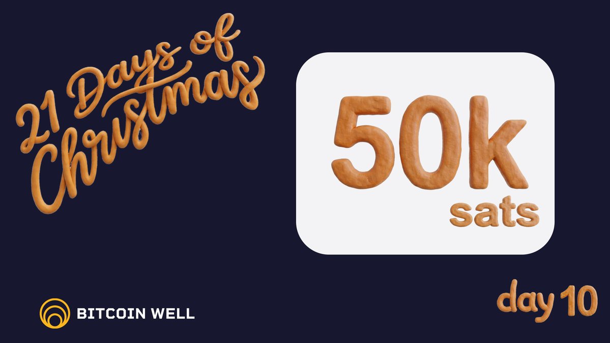 ⚡️50,000 Sat giveaway⚡️ 

- Like + repost this post 
- Drop your Lightning wallet in the comments  

Winner selected tomorrow!