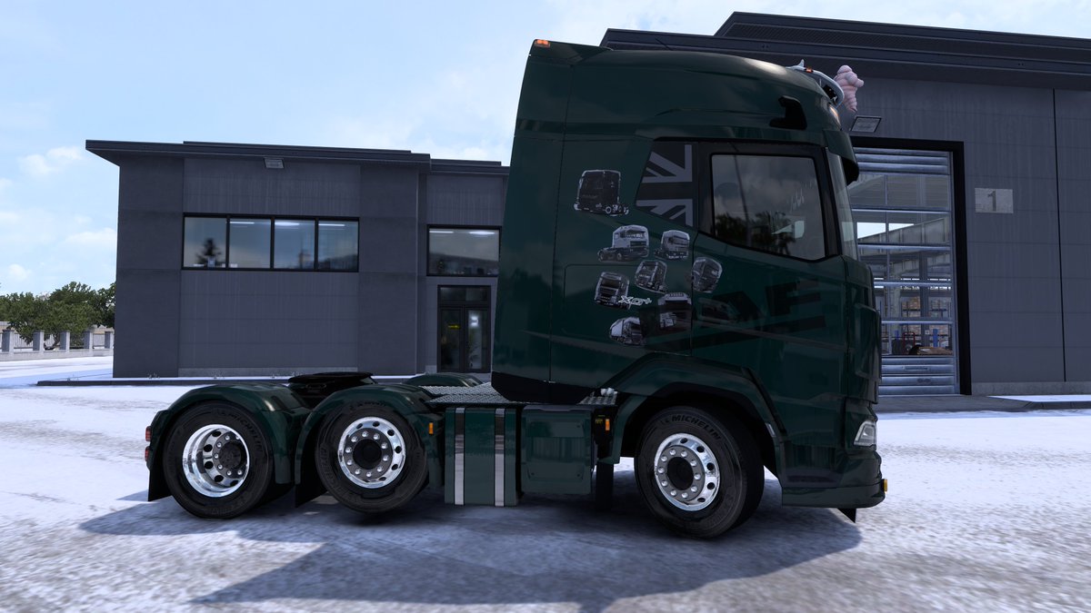 GopalDaniel's tweet photo. @DAFTrucksUK @SCSsoftware New Arrival has come for me in the Style of a UK 30 Edition DAF XG+ FTG. Being No.22 of 30 Built, I designed the Airbrushing Myself to showcase the Eyecatching History of DAF in the UK after 30 Years. Eyecatcher Ain't she? https://t.co/kfIA1yB6EU