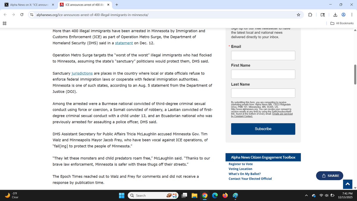 #Minneapolis Read this - ICE just came in and did what Gov Tim Walz, Mayor Frey, Mary Moriarty and Police Chief Brian O'Hara could not do all summer, all fall, all winter - this proves the city can and will be cleaned up and we need to hold them accountable for letting it get to