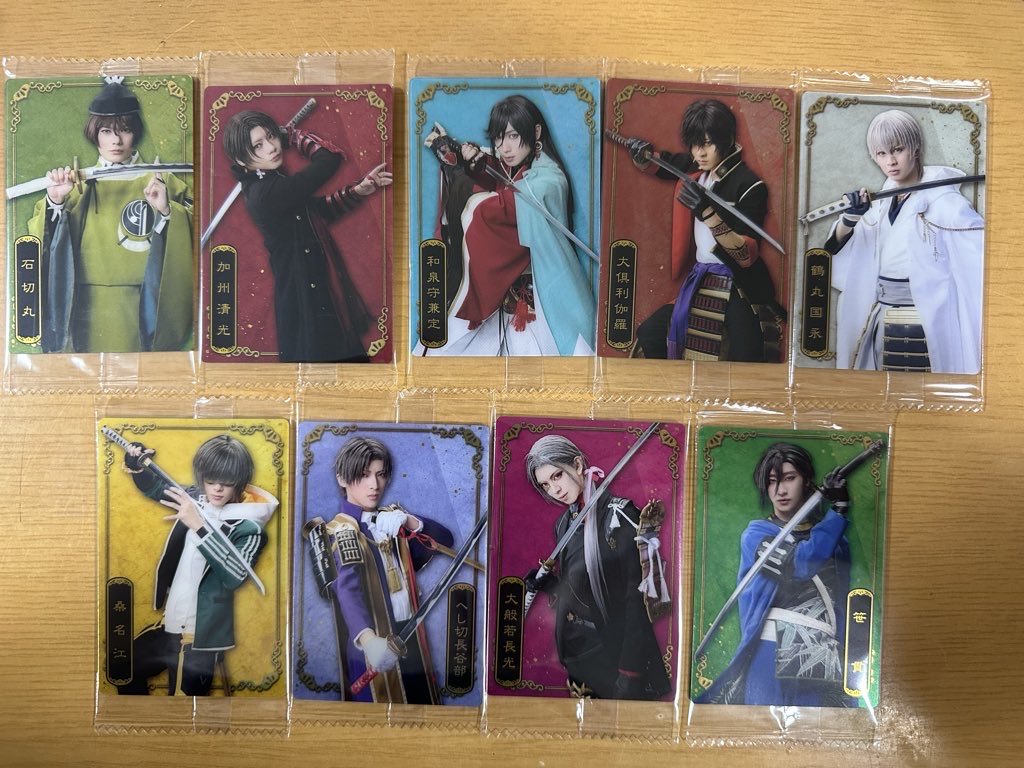 交換】 刀ミュ ウエハース TDC 特典 缶バッジ 紙製スタンド クリア