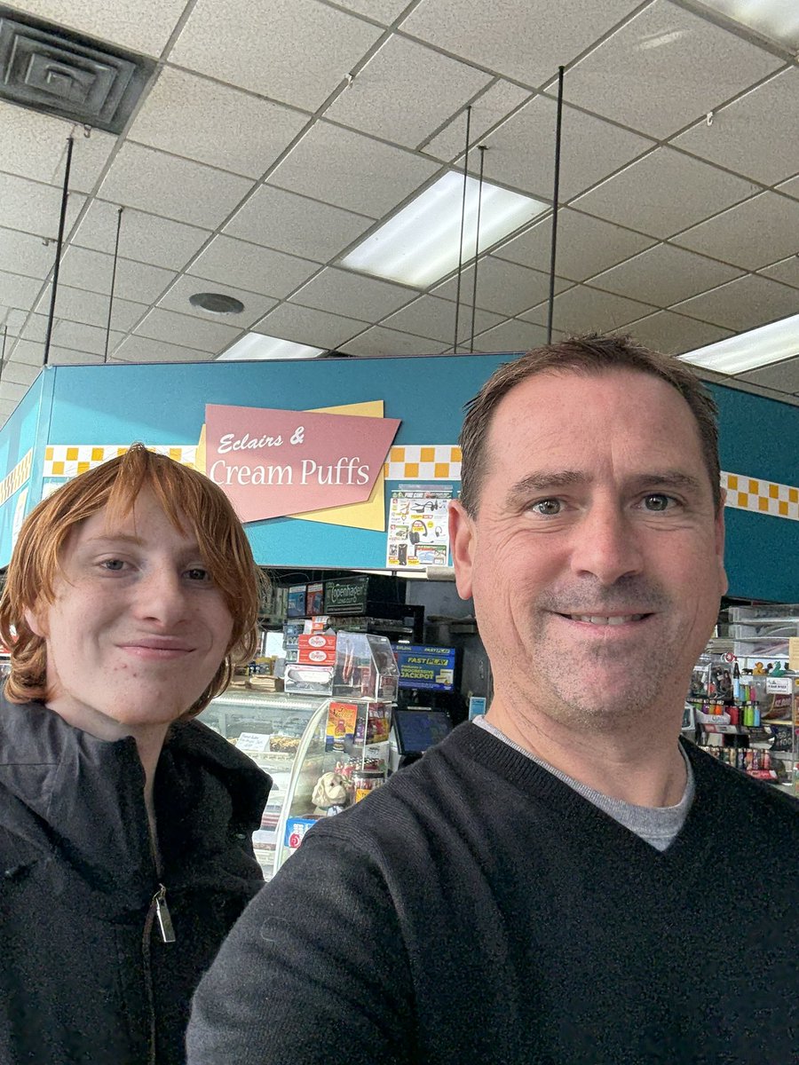 vincevitrano's tweet photo. Too #cold for exterior #MandatoryStop photo at #pinecone Got lots of baked goods on our way to Madison today. https://t.co/lL8SIqNTcy