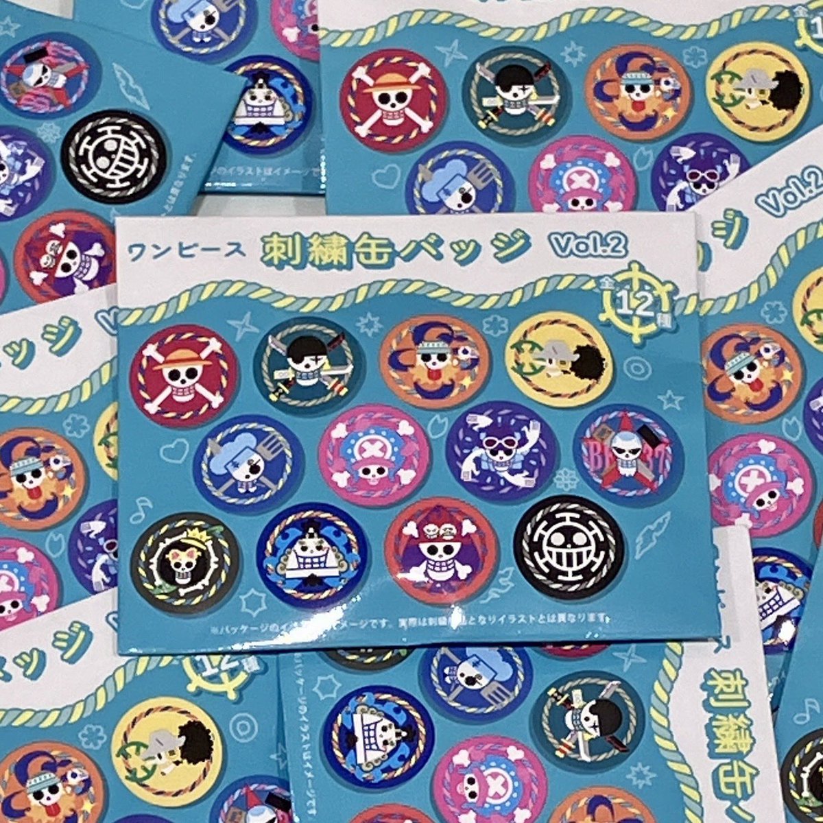 再入荷】 ワンピース 刺繍缶バッジ Vol.2 (全12種) 880円(税込