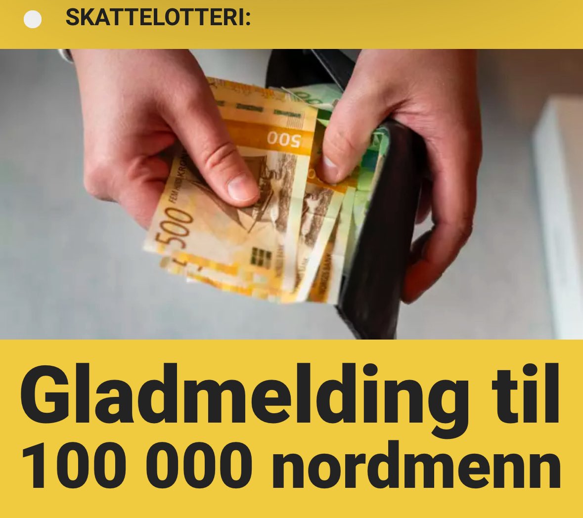Communist Norway:

100,000 young Norwegians can “win the tax lottery” and receive a tax reduction of $12,500. 

This is deeply concerning for several reasons:

1.Implemented by the most socialist parties. Can this be considered buying votes from young people who are increasingly