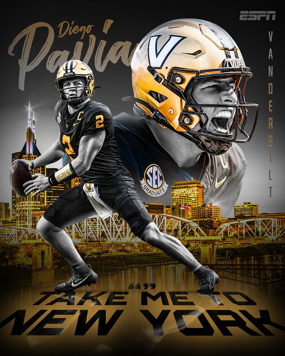 An incredible season for Diego Pavia 👏 

⚓️ 4,000+ Total Yds
⚓️ 36 Total TD
⚓️ First Heisman finalist in Vandy history
⚓️ First 10-win season in Vandy history