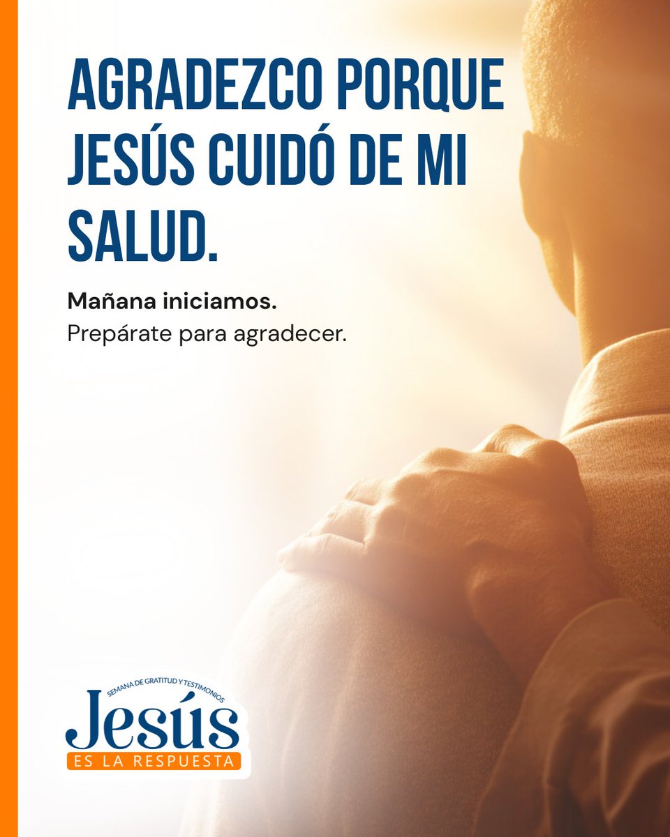 Cada día de vida es un regalo de Dios.
Cada recuperación, una muestra de Su amor.

#Agradecidos
#JesúsEsLaRespuesta