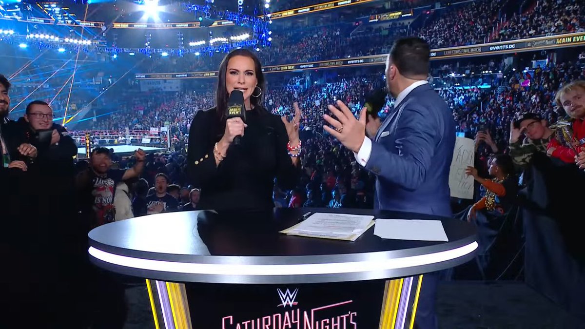 AndyGibsonTV's tweet photo. Stephanie McMahon-Helmsley is looking fantastic. 

#WWE #SNME #ThankYouCena https://t.co/VFjFqCKGhl
