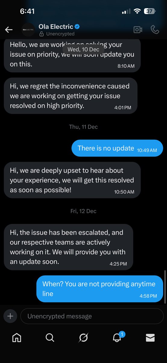 deep_doshi's tweet photo. @OlaElectric @jagograhakjago i am following up since 5th dec on one req and no proper updates. Sharing closed service centers appointment and no one answers properly at customer support number. Whom should I reach? https://t.co/bgSkDw7idm