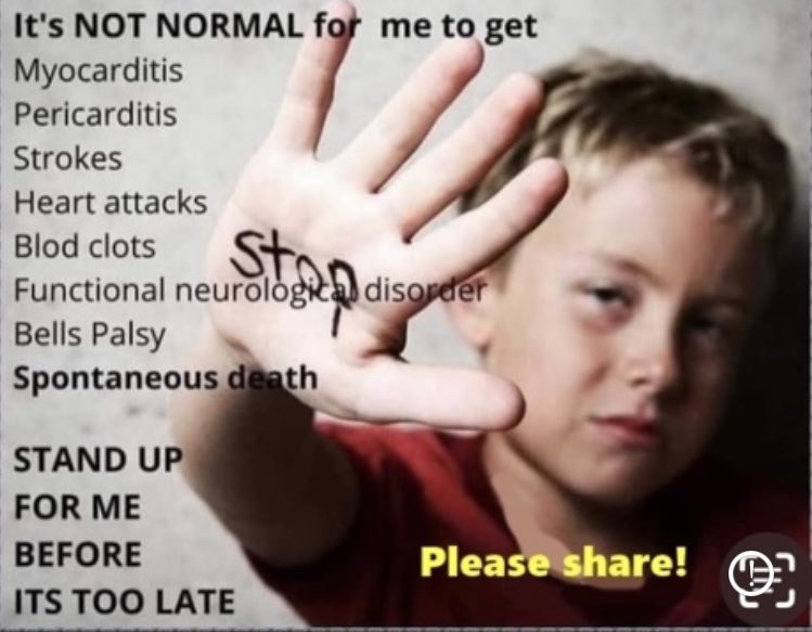 browt1971's tweet photo. @DiedSuddenly_ These so-called experts is trying to condition you to believe that this is normal and it’s not.

However, it is normal and an adverse effect If you continue to allow your child to take an experimental shot. https://t.co/rjhMCAQh8F