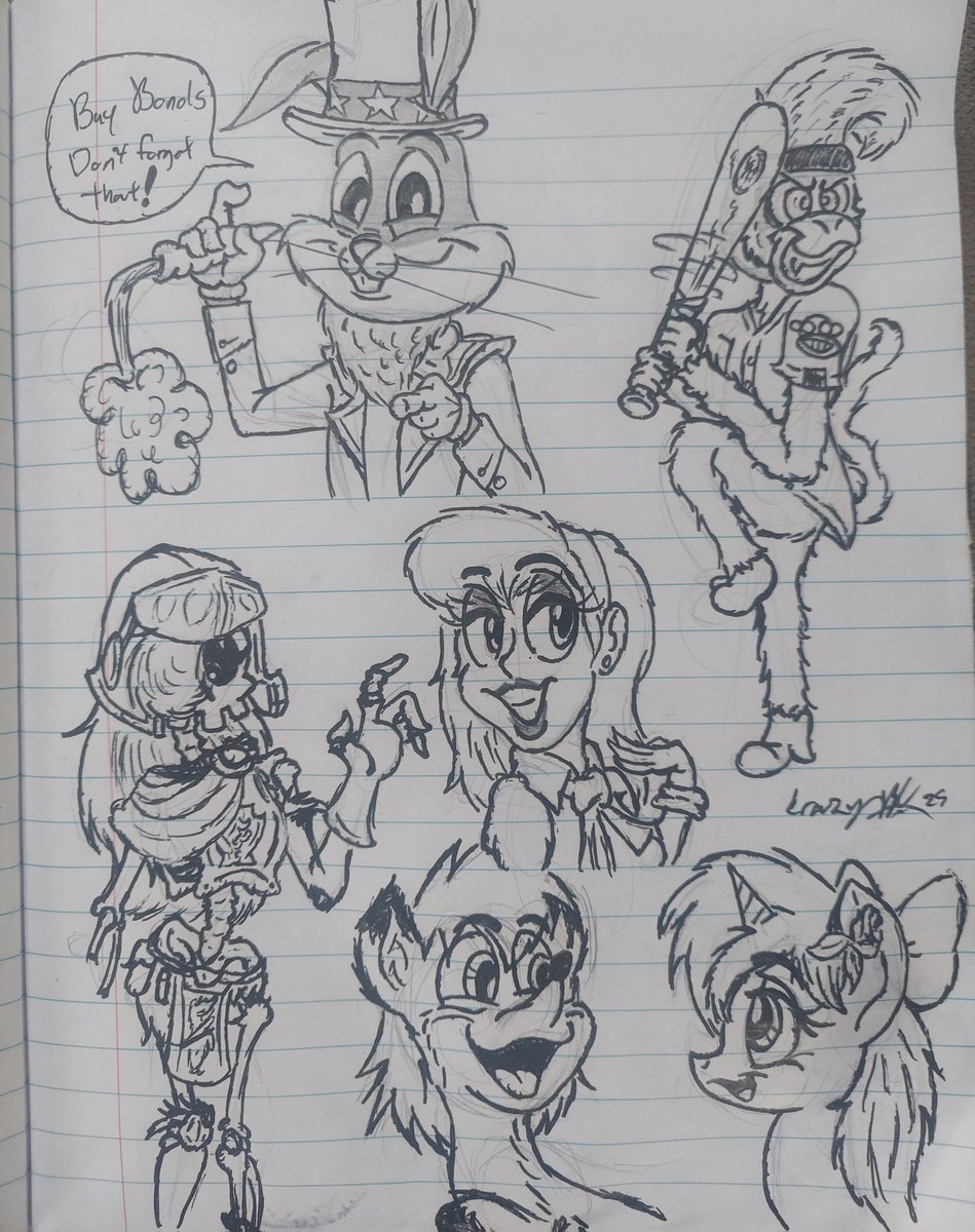 November Security Doodles 
Doodles I did during my breaks for security. 
©CrazyBA

#art #artwork #drawing #illustration #ArtistOnTwitter #sketch #doodle #artmoots #traditionalart #イラスト #inkart #characterart #mlp  #sketchbook #fanart #looneytunes