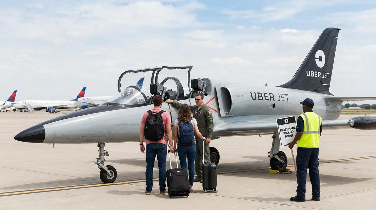 FCG_Studio's tweet photo. (Breaking News) Uber has announced a new UBER JET service in California and Texas. @Uber #UberJet https://t.co/qXLBxCZo15