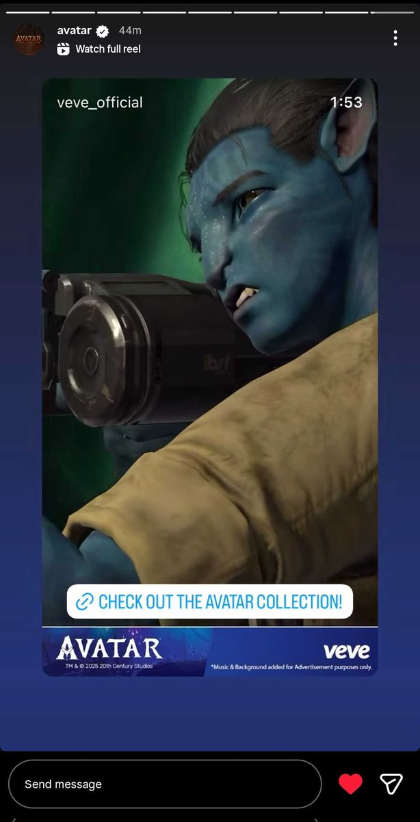 <a href="/veve_official/">VeVe | Digital Collectibles</a> promo on Avatar's official Instagram! 🔥💙