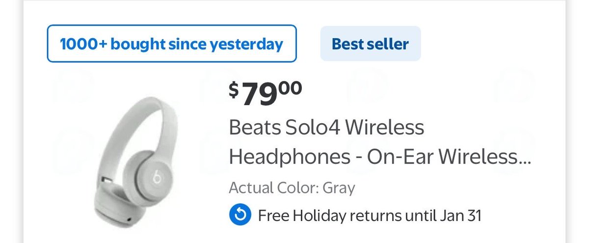 thedealsguy_'s tweet image. $79 BEATS SOLO4 WIRELESS HEADPHONES

$70 OFF BEATS @ CHECKOUT

walmart.com/ip/Beats-Solo4…