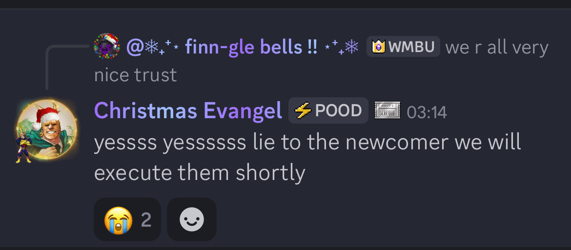 jophielsfan's tweet image. What a lovely welcome in schpood’s server