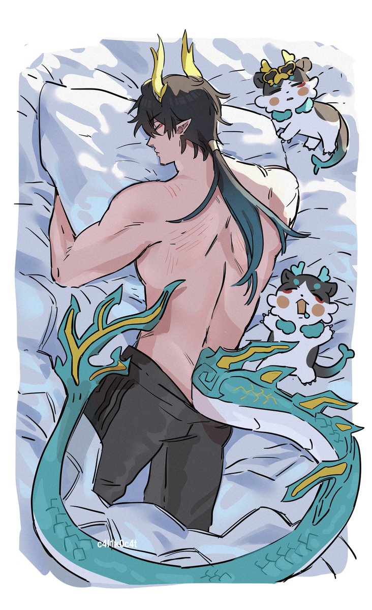 c4l1k0c4t's tweet image. 😴Sleeping Amphoreus boys art
Who should I draw next? #HonkaiStarRail