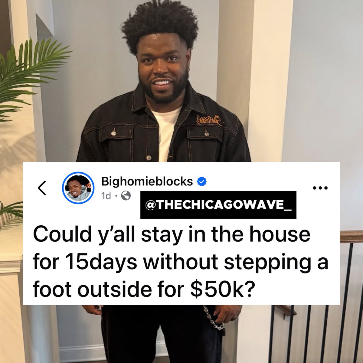 TheChicagoWave's tweet image. #BigHomieBlocks asks a Question 🤔💵📲• @bighomieblocks