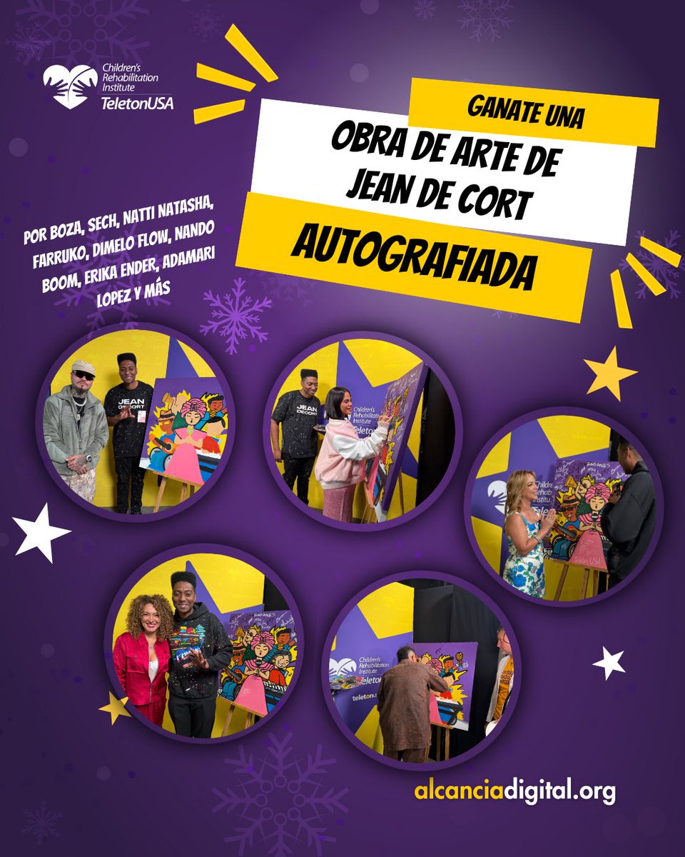 ¡Recuerda que tenemos increíbles artículos autografiados en nuestra #AlcancíaDigital! 🤩 Ingresa ya a alcanciadigital.org y participa, cada donación estará apoyando la rehabilitación de cientos de niños del CRIT 💜💛