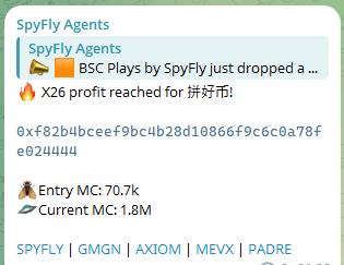 spyfly_app's tweet photo. shared at 70K and posted on main account when hit 800K and now new ATH 1.8M that's 26X 

we are always bullish on $BNB ecosystem! 

0xf82b4bceef9bc4b28d10866f9c6c0a78fe024444

https://t.co/tKFHSTv9kr

#BNB #BSC @cz_binance https://t.co/1q0wnlEU8L