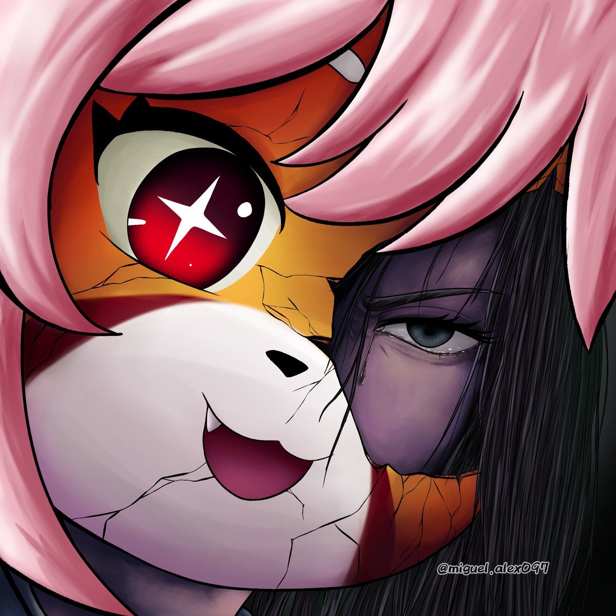 Les dejo está comisión que realicé para  <a href="/_XingkiaraZan_/">| XingVT |</a> me gustó mucho el resultado final... hace tiempo quería hacer este trend ✌️

#Vtuber #opencommissions #brokenmask #XingVT #arttrend