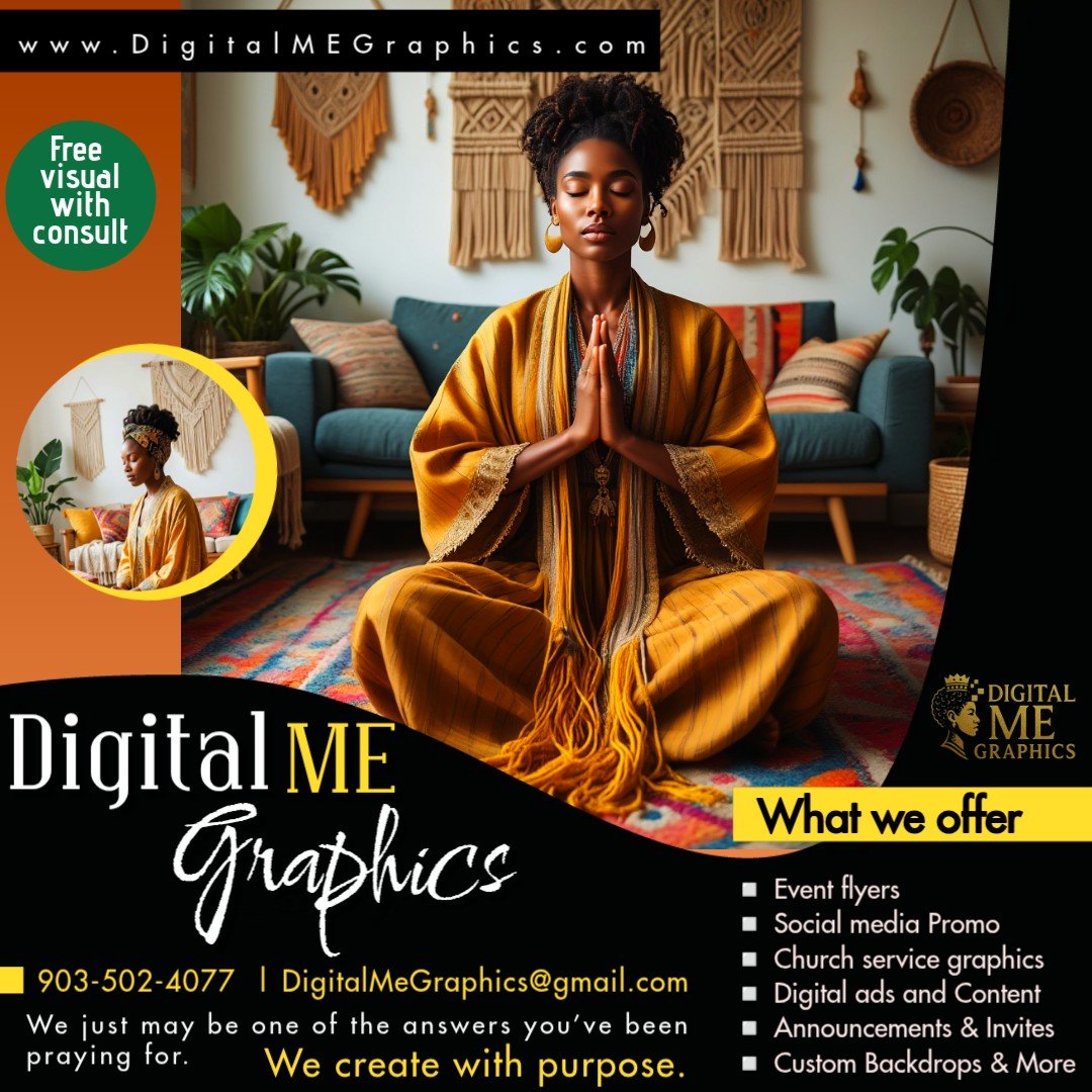 DigitalGraphME's tweet image. At Digital ME Graphics, we create designs that uplift and represent your vision well.
We just may be the support you been  been praying for.