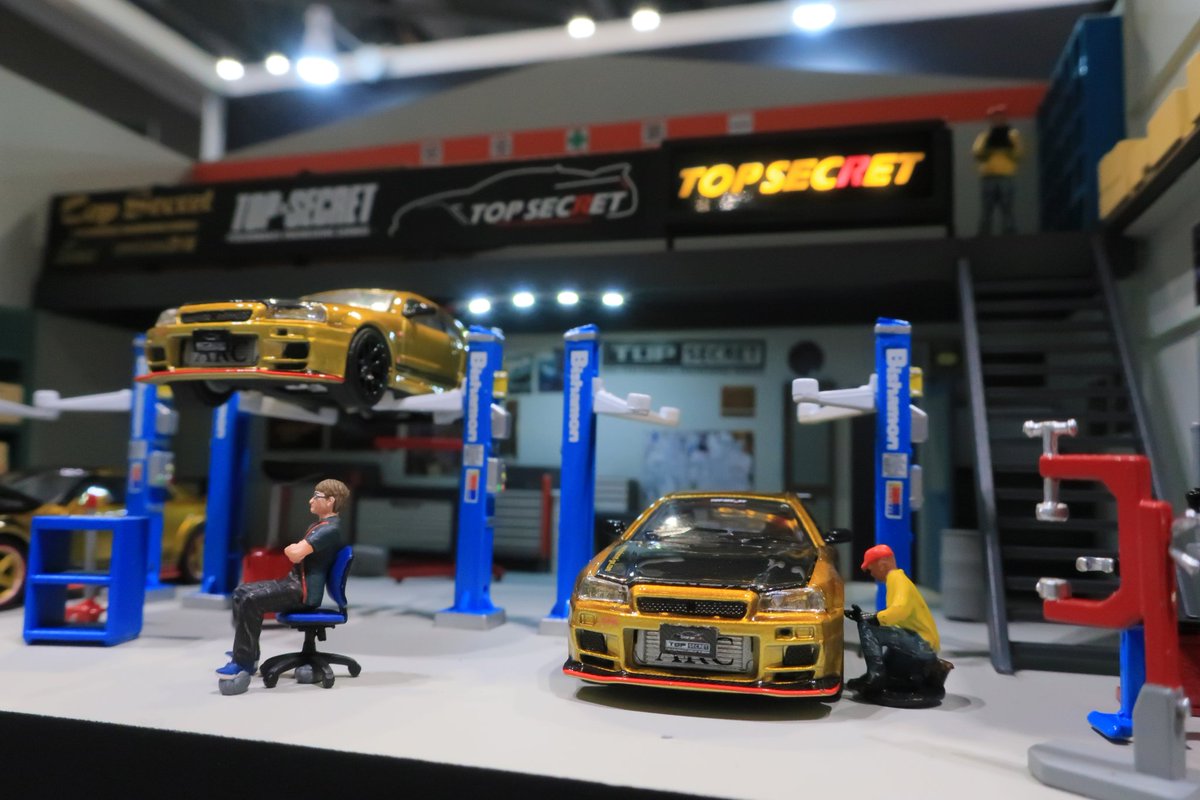 東京オートサロン2026限定 TOP SECRET ミニカー4+1 ジオラマ