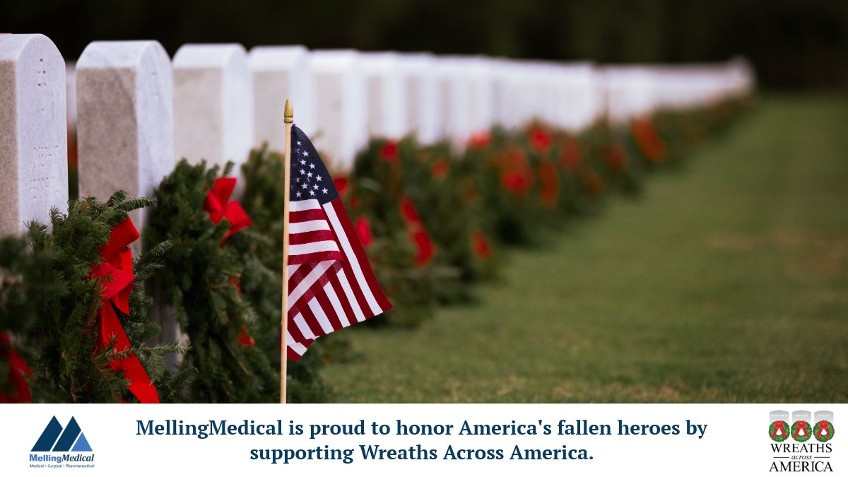 MellingMedical's tweet image. As a Service-Disabled Veteran-Owned Small Business serving the federal healthcare community, we're committed to remembering the fallen, honoring those who serve, and teaching future generations about the value of freedom. We're honored to support @WreathsAcross America. #sdvosb