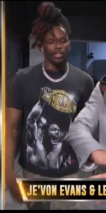 JamesESorrells's tweet photo. I owned this same shirt Je’Von is wearing, in 2006-2007. Doesn’t change the fact that @JohnCena did what he did. 

However, I do wish him the best in retirement. Thanks for the memories 🫡 #ThankYouCena https://t.co/l9kCg3Og2j