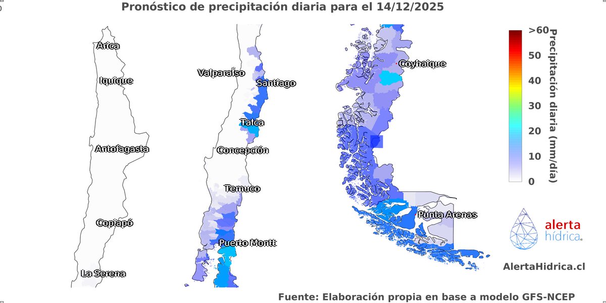 AlertaHidrica's tweet photo. #Pronóstico de precipitación 🌧 para el 14 de diciembre👇 

📊 Revisa la actualización del pronóstico cerca de tu localidad en 👉 https://t.co/p8jD3ZlPxC https://t.co/kFUysGPlG9