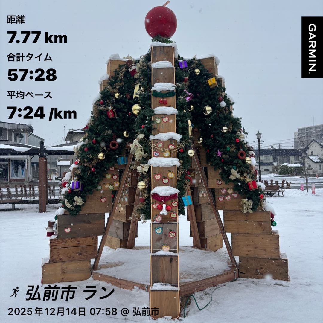 久々外ラン

ここまで寒いとお外も楽しい😆
雪かきは嫌だけど、雪上ランは好き🥰
弘前の冬景色は見惚れるものがあるからかなぁ🌲❄️

#ランニング初心者
#ランニング
#garmin