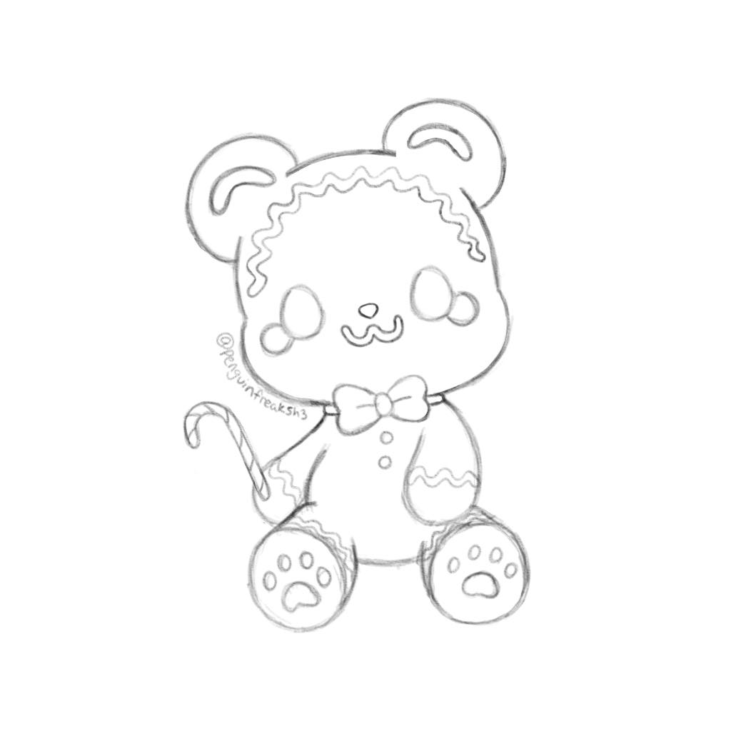 penguinfreaksh3's tweet image. Here's the sketch for tomorrow's live art stream!

Gingerbread Bear! 🧸

Join me Sunday at 2pm est here ⬇️ 
youtube.com/@penguinfreaks…

Watch as I create this in Inkscape and chat with us! See you then! 😄

#gingerbread #Bear #cutesketch #cutedrawing #christmasart #holidayart #art