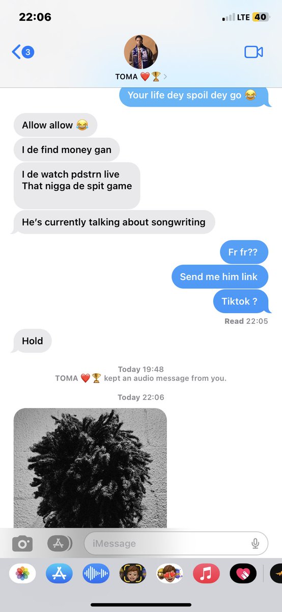 itsboyemmie's tweet photo. The way my bro @Topboytoma fw @THEPDSTRN omo I’m infected already too with the virus bro spits game #MOSHOOD https://t.co/AkEB6limFw