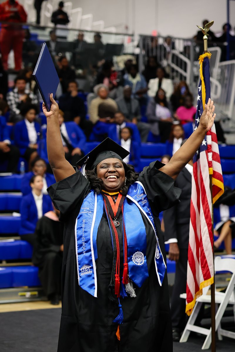 ECSU's tweet image. Today, 228 Vikings crossed the stage, conquering this momentous achievement! You are prepared to ascend as high as your dreams. Congratulations to our Fall 2025 graduates!
