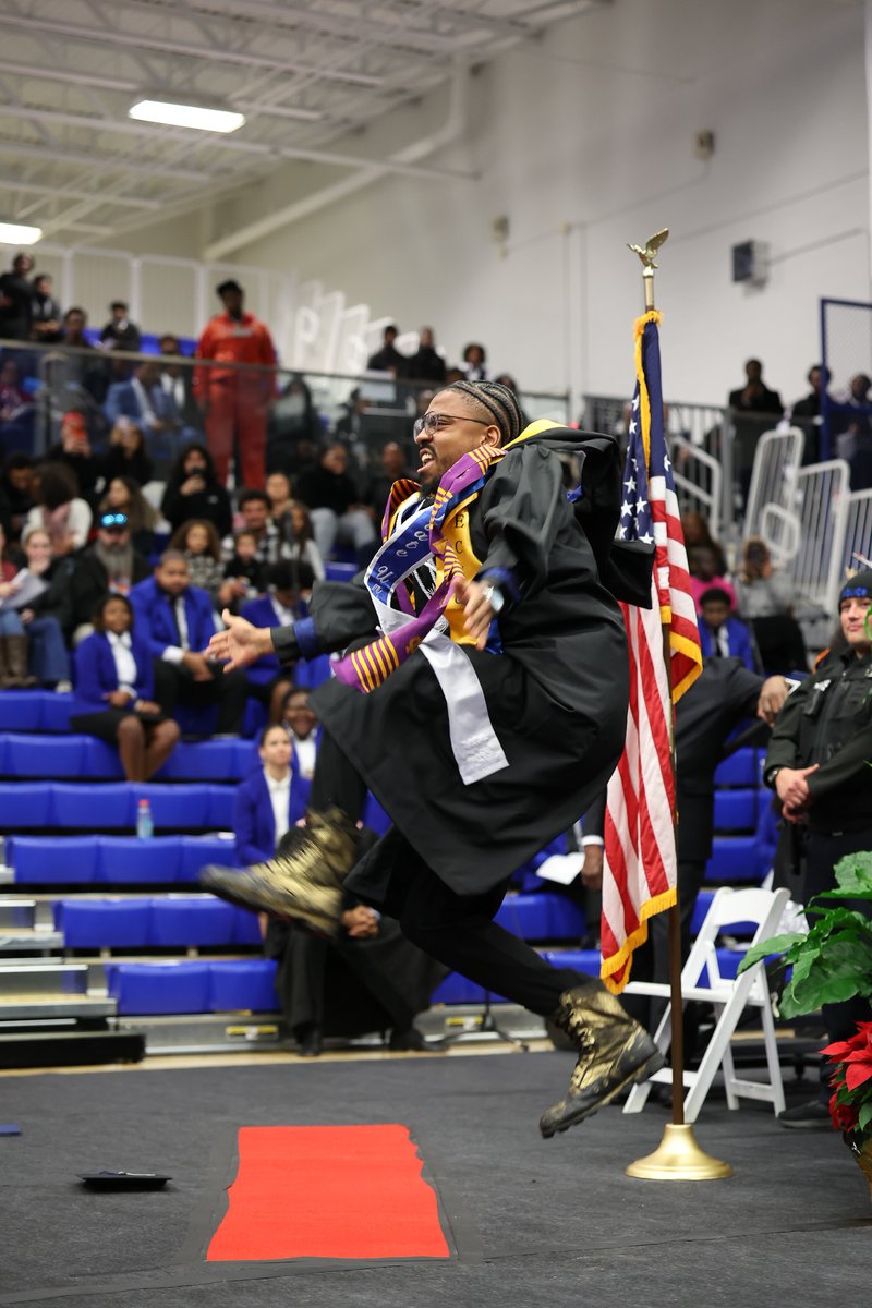 ECSU's tweet image. Today, 228 Vikings crossed the stage, conquering this momentous achievement! You are prepared to ascend as high as your dreams. Congratulations to our Fall 2025 graduates!