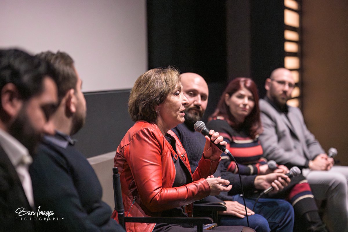 agbu's tweet photo. On December 4th, AGBU Arts celebrated 10 years of “Armenians in Film” by screening six newly selected short films at the Francesca Beale Theater in NYC.

This annual event highlights filmmakers of Armenian descent by promoting their short and feature-length films worldwide. https://t.co/Vul1ELfzO9