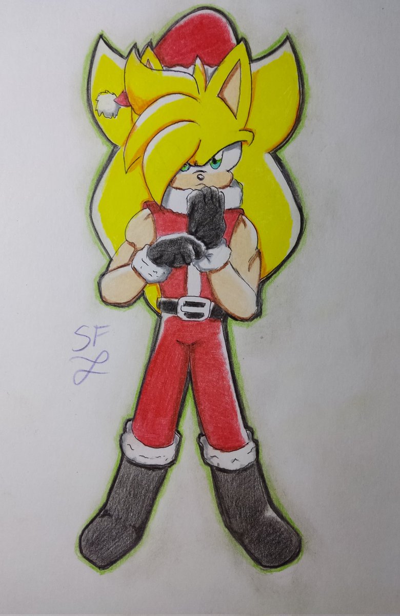 Dibujo de mi fc fredd para esta navidad uwu