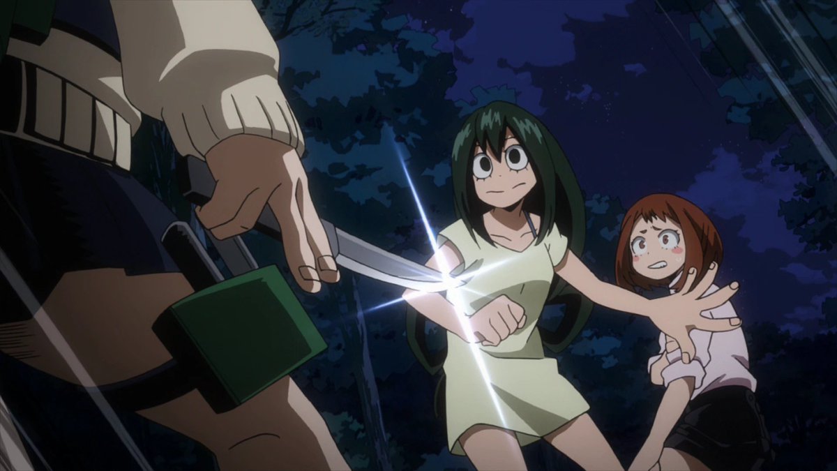 Himikologist's tweet photo. This. Usually I dont mention her because I focus on Togachako, however I have a lot of affection for Tsuyu. She was involved with Toga on numerous occasions from the very beginning to the end directly helping Ochako, and even after eight years she continued to support Ochako in renewing the Quirk Counseling Program. Its evident how frequently her importance and her dynamics with toga are overlooked sometimes.