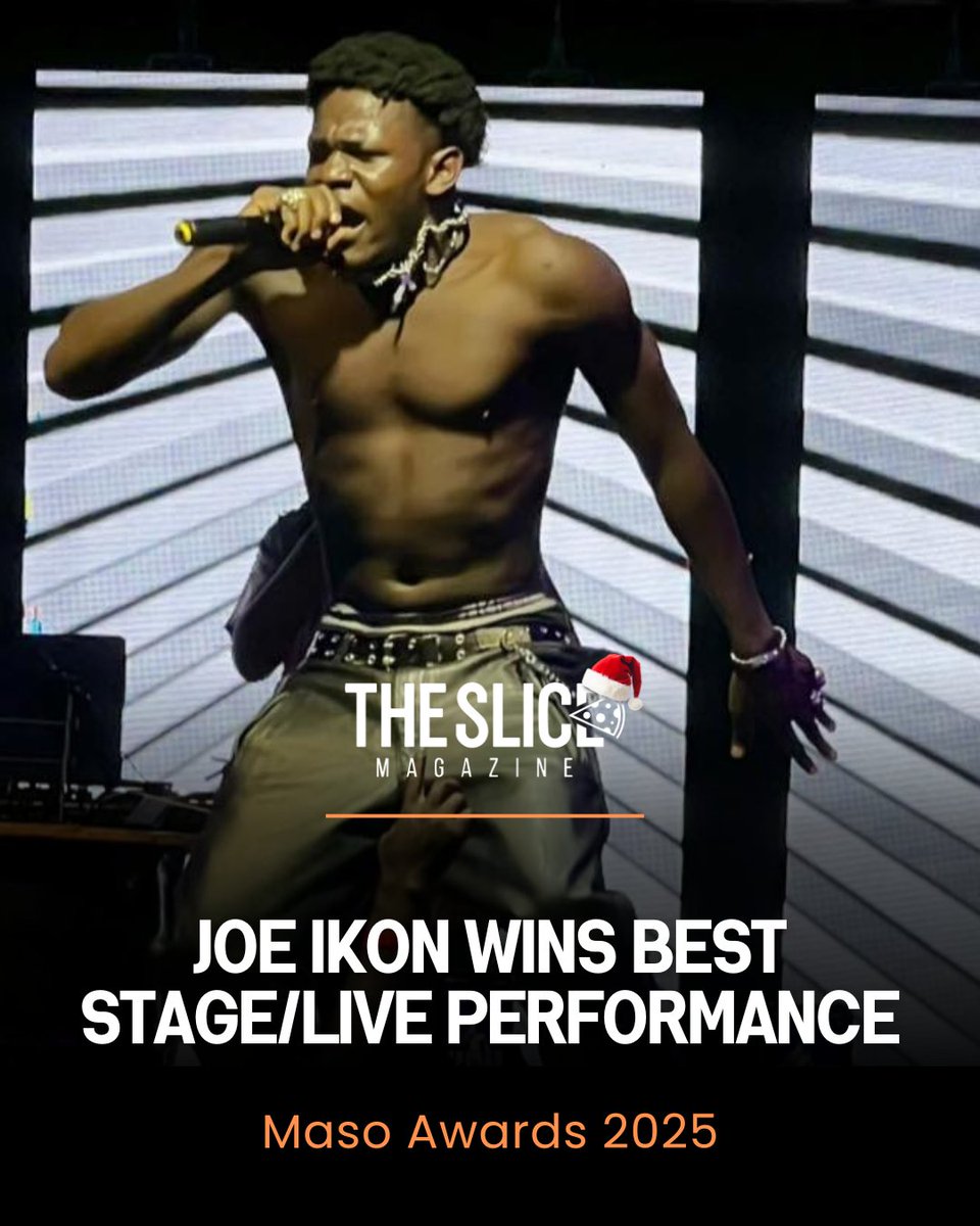 slicemagazine's tweet photo. Joe Ikon wins best stage/live performance award at the 2025 Maso Awards.🏆 https://t.co/RlRPG1Az3O