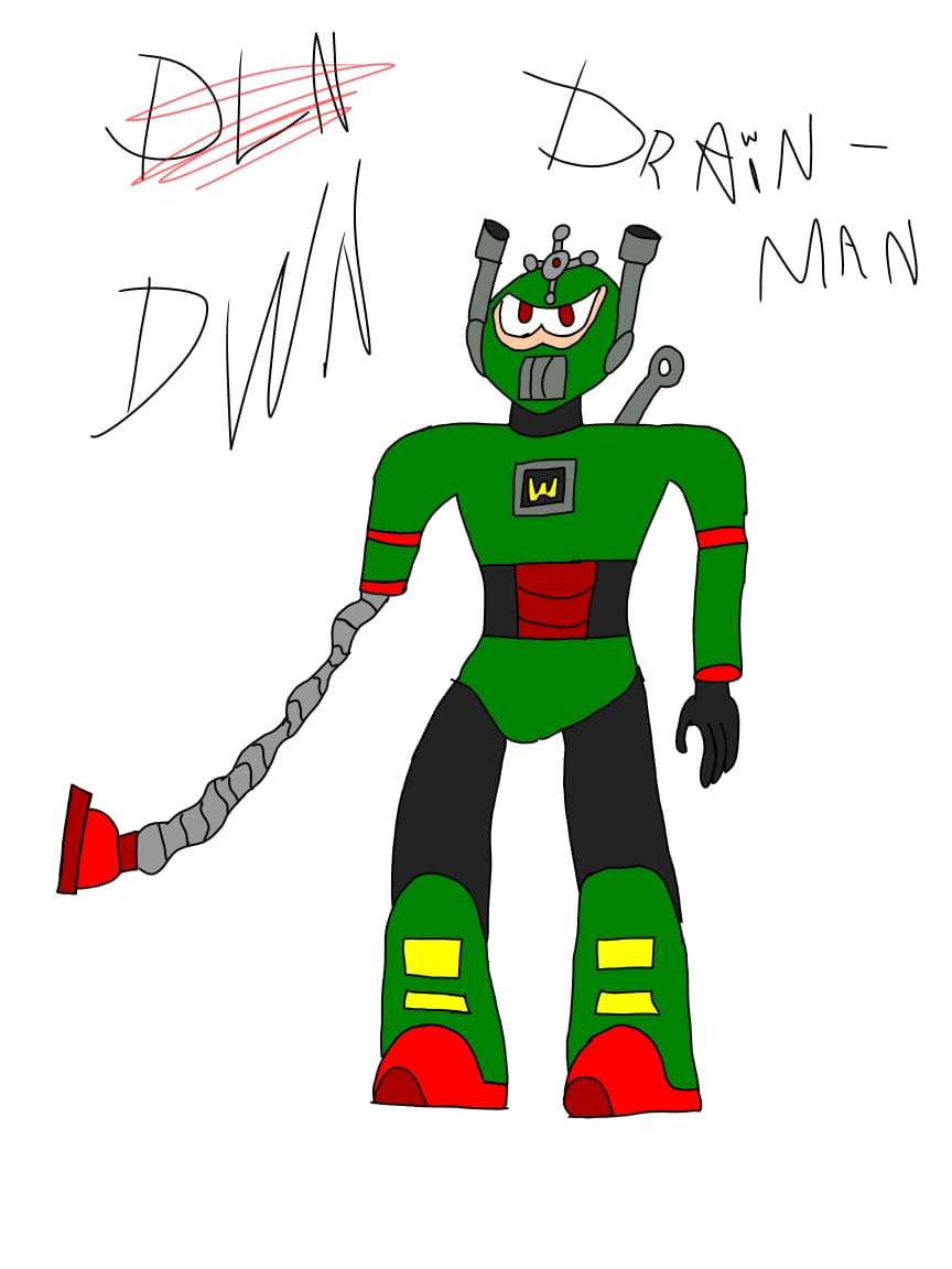 KevinPrime64's tweet photo. @MegaMan Robot Master Drain Man The guardian of the sewers and the robot master plumber who, with his suction arm and his infallible wrench, will fix the obstruction that Mega Man represents to Dr. Wily's plans.

#MegaManDO y #DesignARobotMaster https://t.co/VbOrH38A53