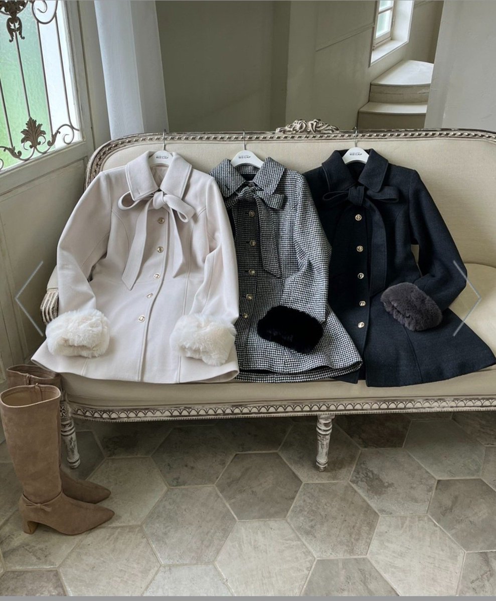 CLAUP order】リボンミドルコート/NICE 【premium