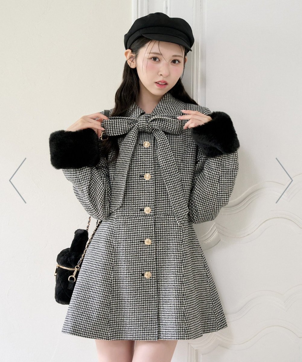 CLAUP order】リボンミドルコート/NICE 【premium