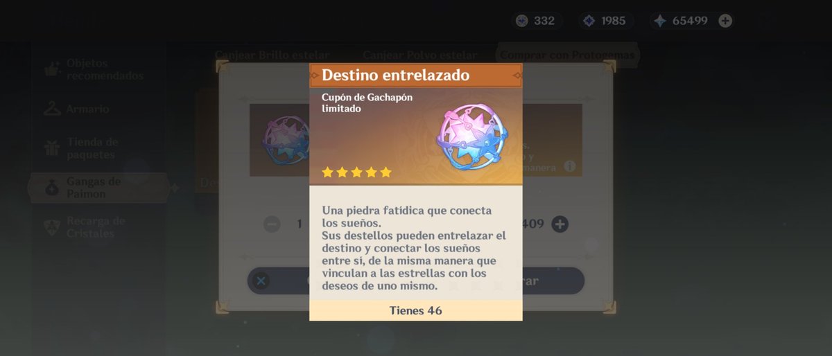 sofgaming05's tweet photo. @Granbellx Después de 6 meses de ahorro, tengo 521 deseos en Genshin 🫡
En Wuwa Chisa me dejó pobre y aún me estoy recuperando 💀 https://t.co/NtTU3FWlQV